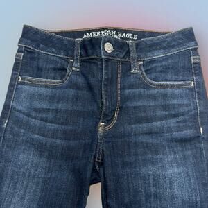 AMERICAN EAGLE Women’s 2 Regular HI-RISE LEGGING Blue Jeans